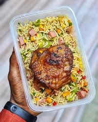 Medium Fried Rice and Chicken