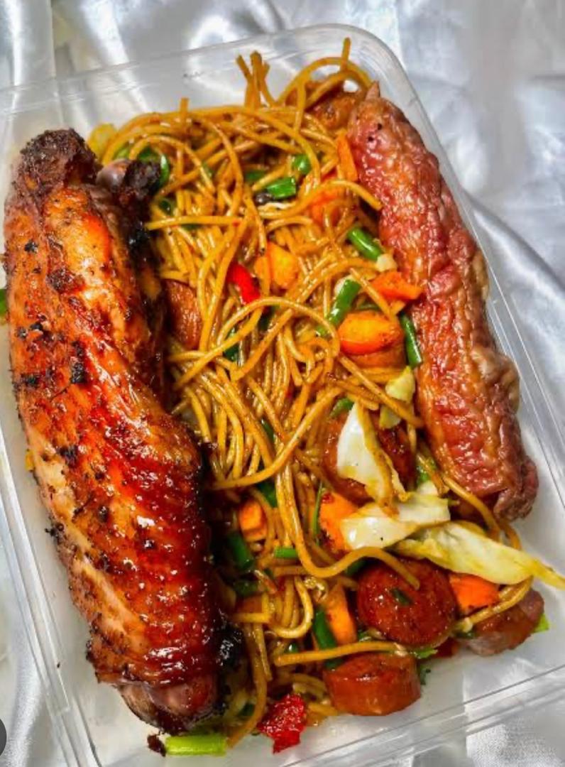 Stir fry spag  with turkey 