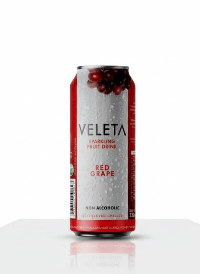 Veleta Red grape sparkling drink