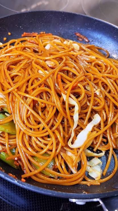 Spaghetti stir fry 