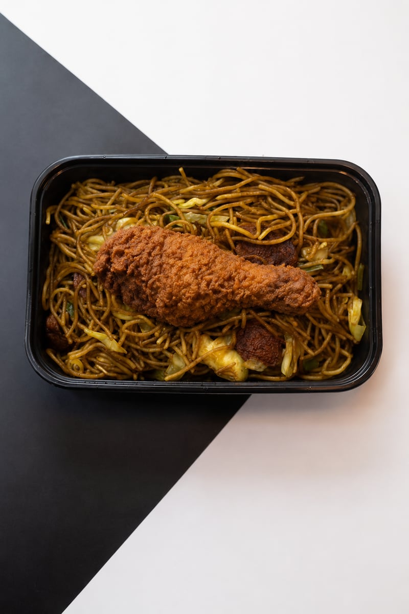 Stir fry Spag With Big Chiken