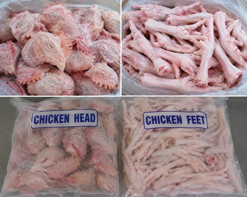 Head and feet